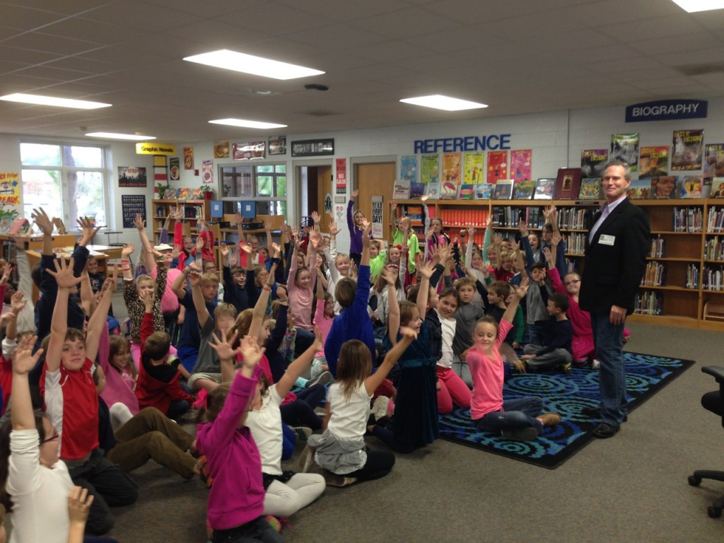 Art visiting Pinckney Elementary